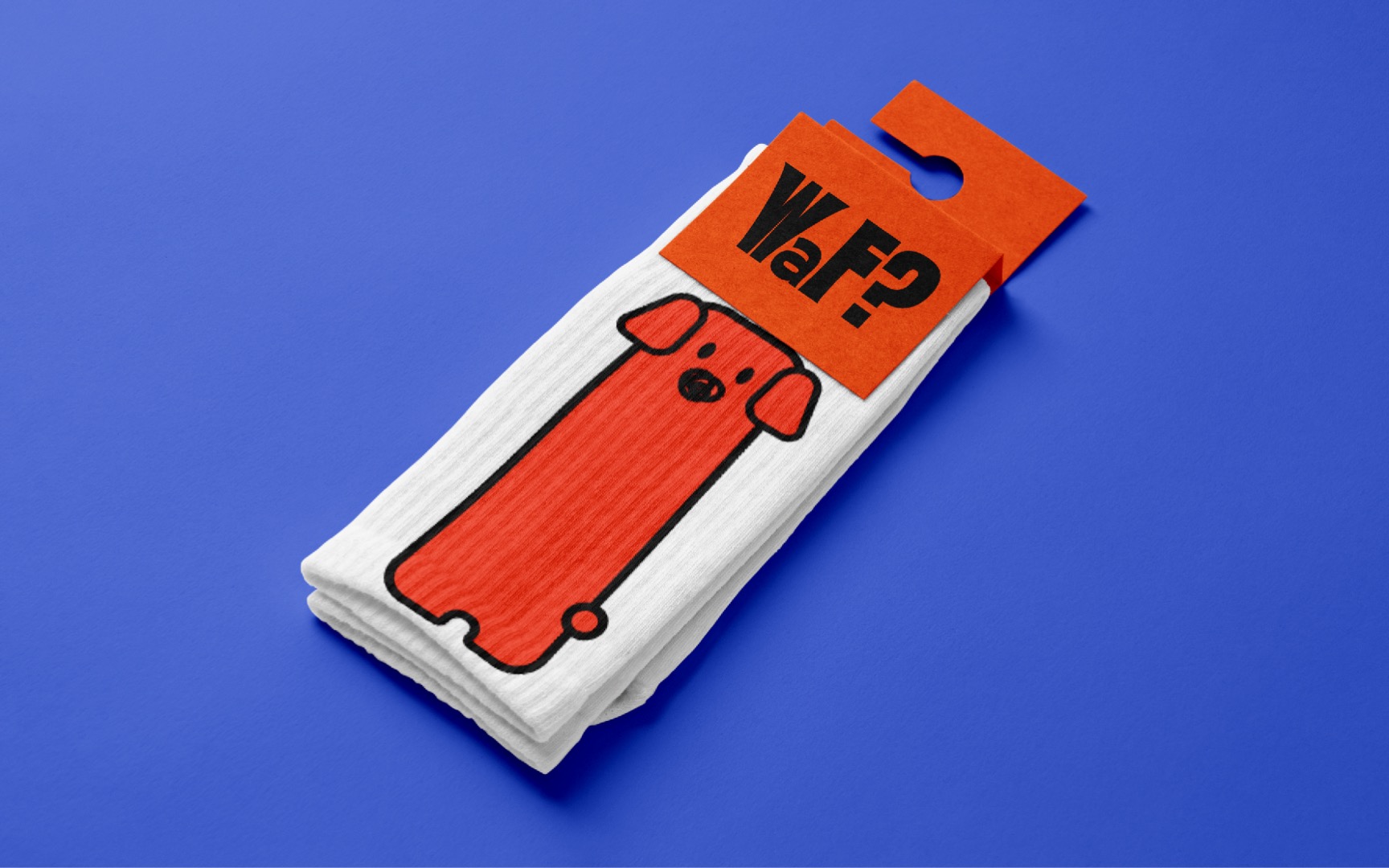 WAF 그래픽이 적용된 양말 패키지 변형